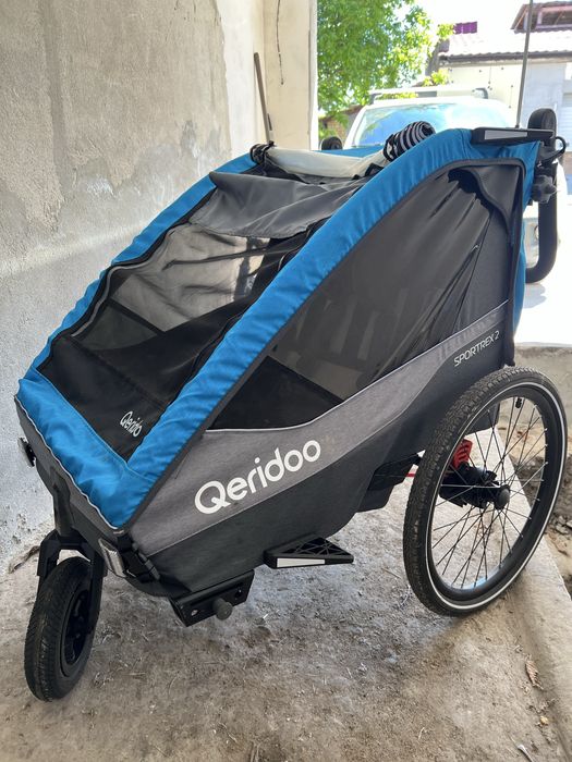 Qeridoo Sportex 2 ремарке за бутане или за колело за 2 деца