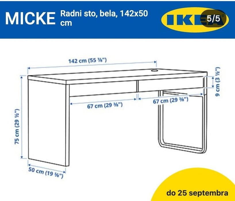 Письменный стол от IKEA Micke