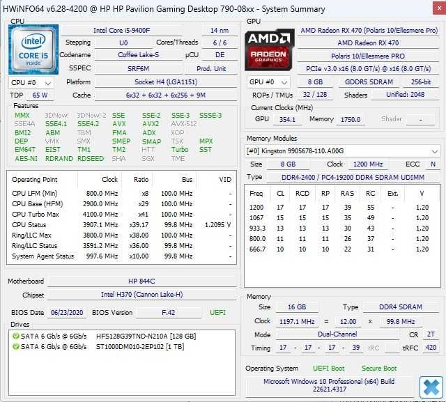 Calculator Unitate Gaming HP I5 9400F Ram 8 16 Gb SSD Video RX 470 8G 256 bit