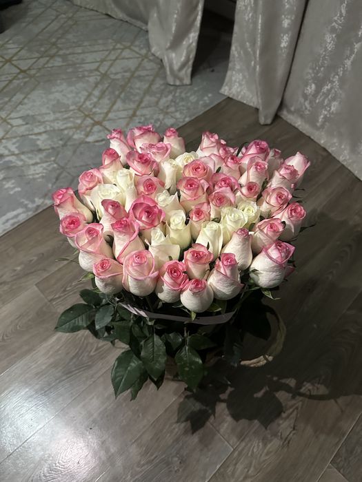 Роза 51 шт в корзине