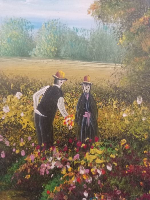 Идилия в Цветната Градина (Маслени Бои)