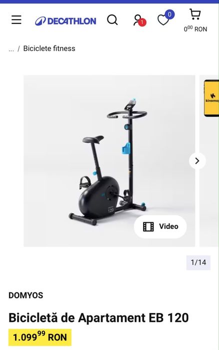 Bicicleta fitness de apartament