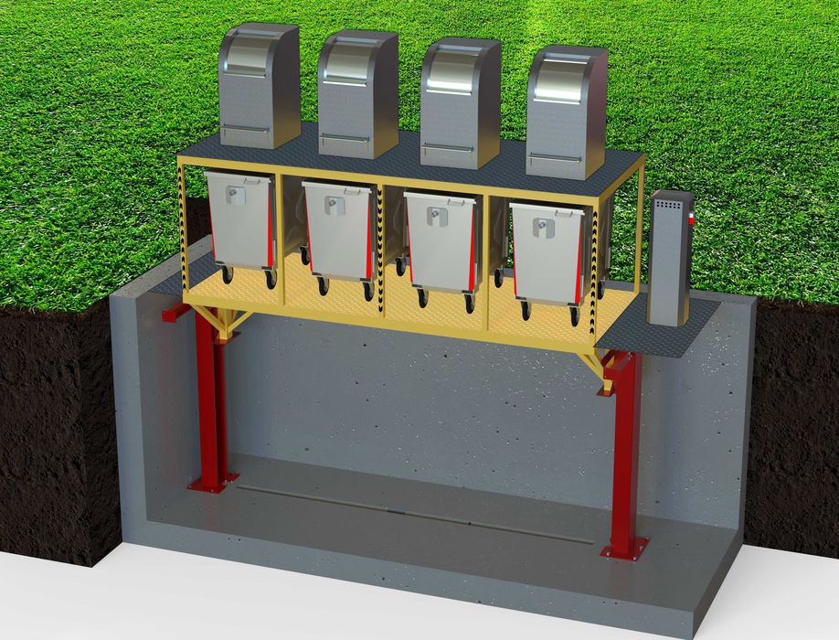 Подземные мусорные системы с подъемной платформой
