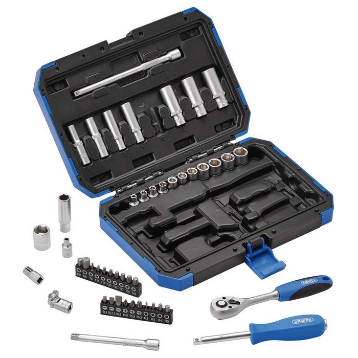 DRAPER-set chei tubulare metrice acționare pătrată de 1/4",sigilat