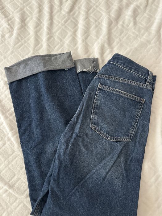 Zara тъмно сини дънки 42/Xl размер