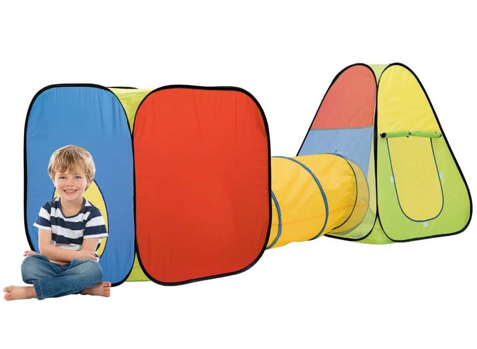 Палатка за игра с тунел 3в1, 280х80х100см детски палатки къщичка