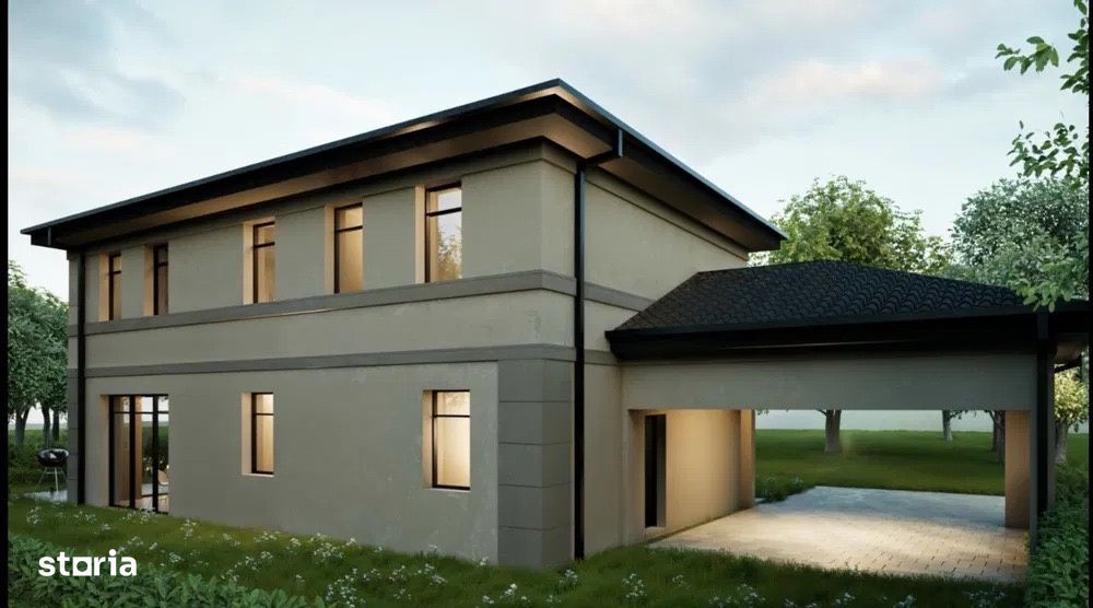 Casa individuala pasiva nZEB de vanzare in Floresti, ansamblu exclusiv