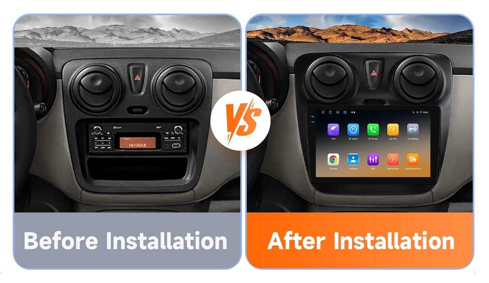 Мултимедия 9″ Android 14 за DACIA LODGY DOKKER CARPLAY навигация RDS