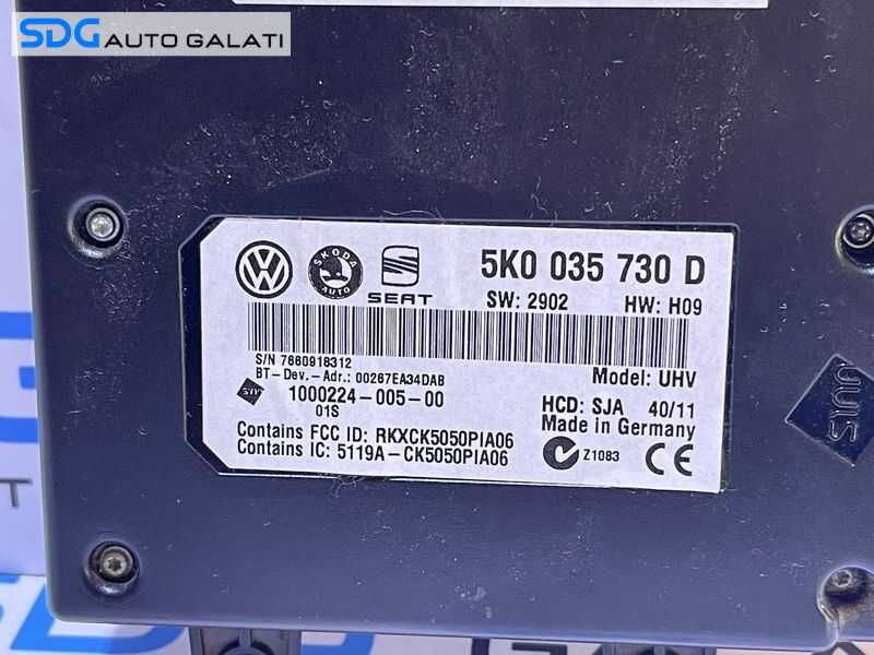 Unitate Modul Calculator Bluetooth VW Passat CC 2009 - 2012 Cod 5K0035730D [L3628]