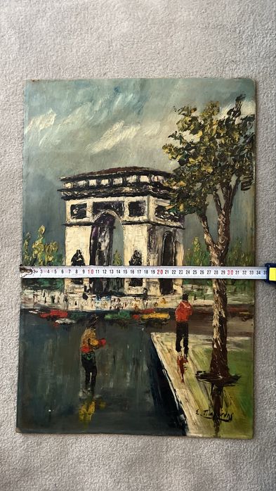 Tablou pictură stil impresionist – Arc de Triumf, Paris (50x30 cm)