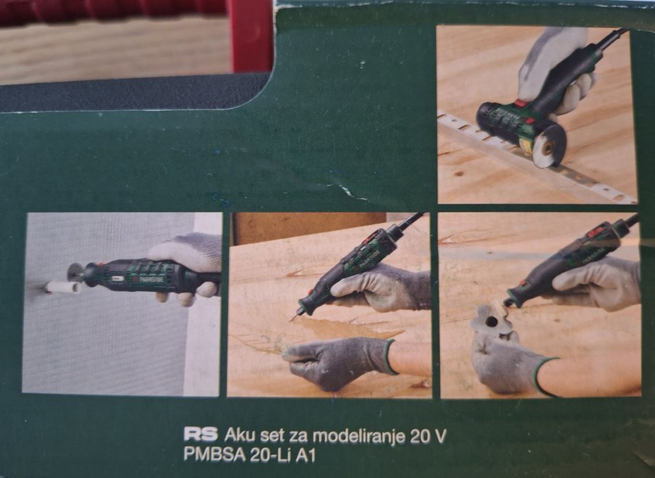 Парксайд Parkside акумулаторен прав шлайф  20В уред за гравиране и др.