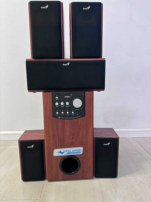 Sistem Audio 5.1 Genius SW HF 5.1 Lemn Subwoofer Activ Boxe PC TV