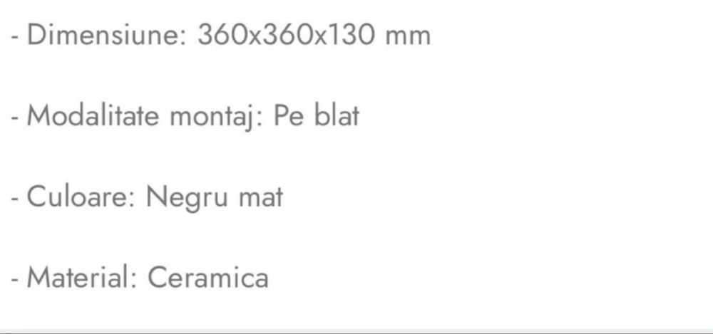 Lavoar NOU pentru montaj pe blat