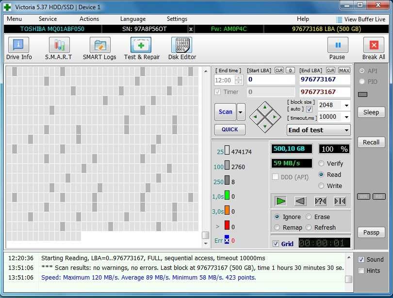 Toshiba SATA-III 500 GB