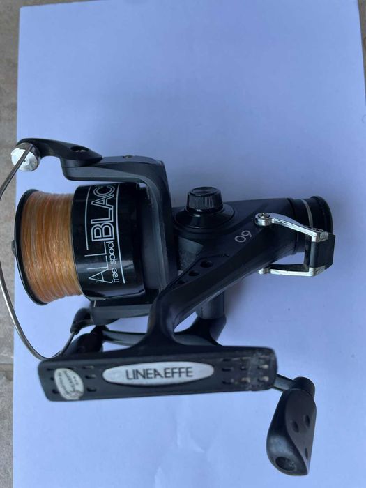 Три шаранджийски макари LINEAEFFE ALL BLACK FREE SPOOL  с корда 0,35