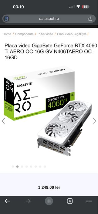 Pentru PC RTX 4060 Ti 16GB