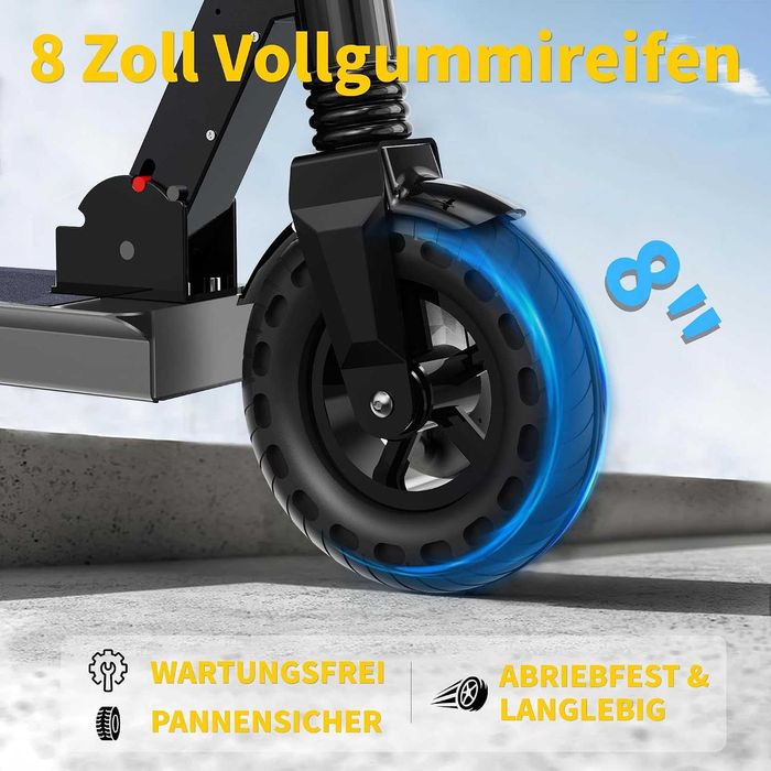 Trotinetă electrică QnQ, model 2026, pliabilă, cu roți de 8 inchi, motor de 500 W / 20 km/h