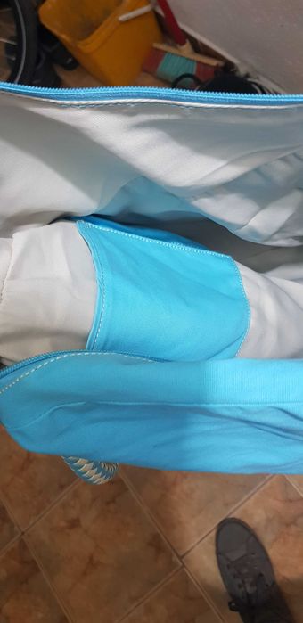 Чанта, синя, бяла, черна, джинсова.