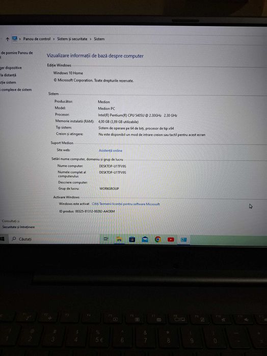 Vand laptop Medion Notebook