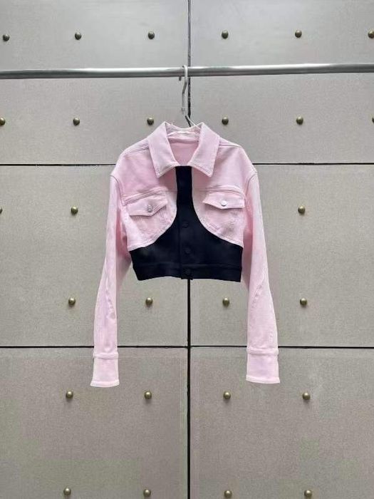 Pink denim Mugler Л размер