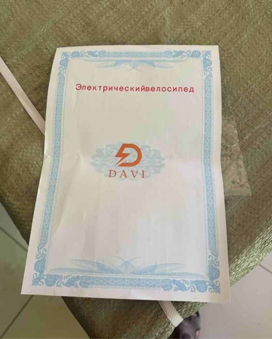 Электровел Davi 2025 года выпуска