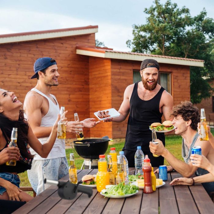 Suflanta manuala de aer pentru gratar sau semineu cu manivela 8x25 cm