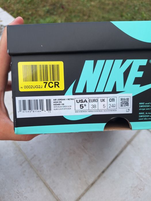 Air Jordan 1 High "Glow Green" 38