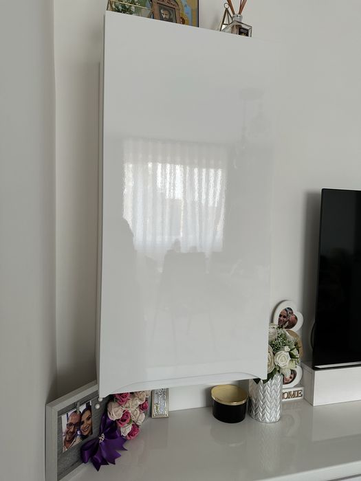 Mobila living MDF alb lucios