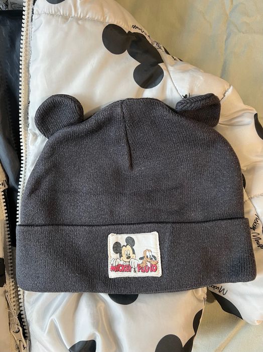 Set geaca iarnă Mickey Mouse H&M mărimea 92 și fes