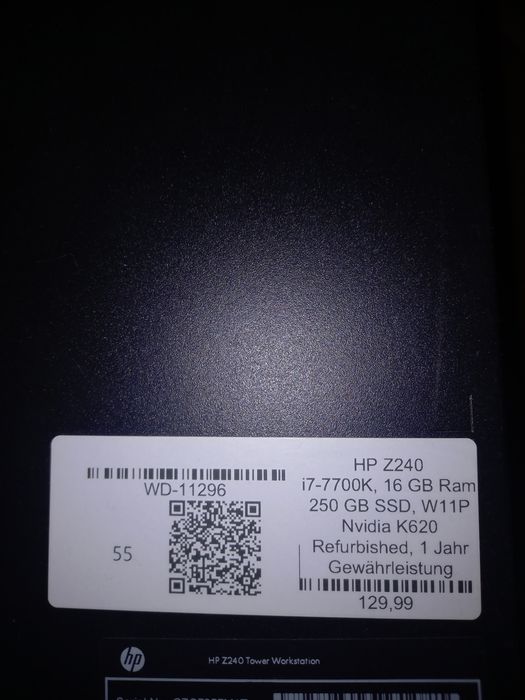 Hp Z240 workstetion