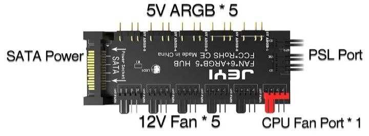 Хабы, разветвители для кулеров, usb, контроллер оборотов, RGB