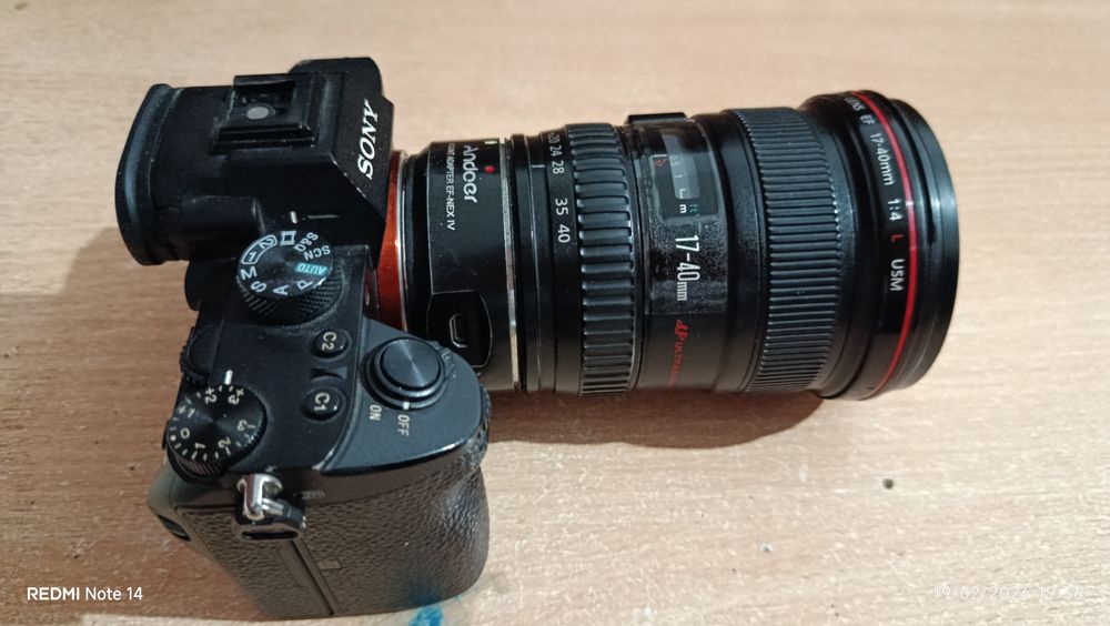 Sony Alpha A7 3, 17-40mm canon obyektiv + Sony  perexadnik