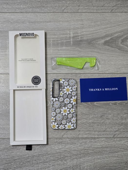 Carcasă Samsung Galaxy S25 – Transparentă, Subțire, flori de margarete