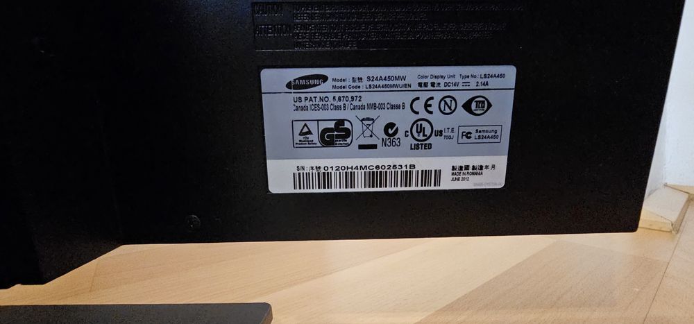 Monitor 24" Samsung SyncMaster SA450