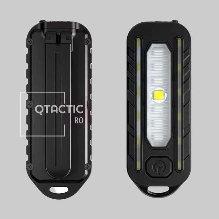 Lanterna LED USB, lumina Albă , atașare pe echipament, 5 moduri lumina