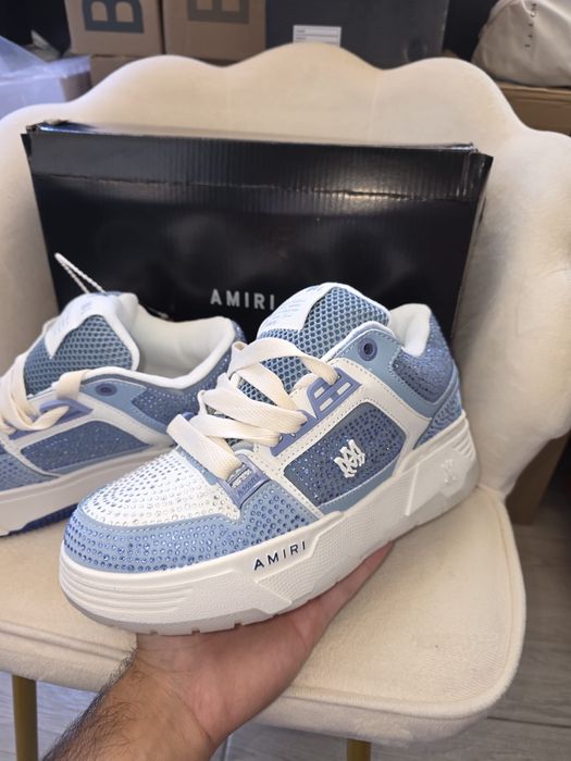 Adidasi amiri ma-1 crystal blue