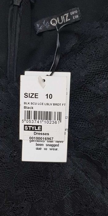 Rochie de seară Quiz, neagră, cu trenă