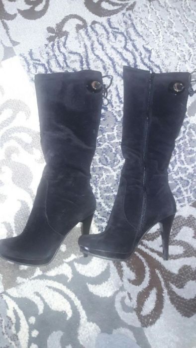 Сапоги          замшевые