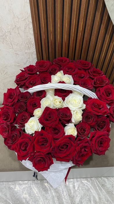 Цветы с буквой А 55 штук роза свежие