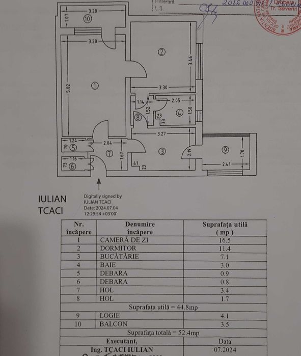 Vand apartament 2 camere, balcon + logie