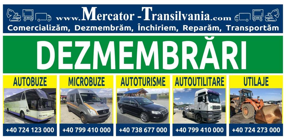 Motor, Cutie de viteza, MAN, DAF, IVECO, VOLVO, MERCEDES, Dezmembrari