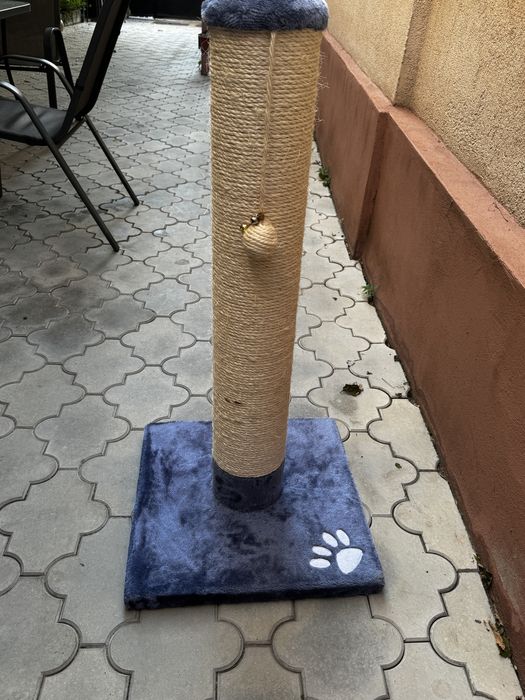 Stalp cu sisal natural, Mireille Design, 120 x 30 x 45, Alb