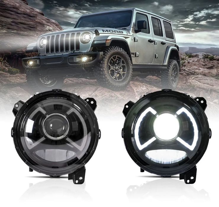 Тунинг FULL LED фарове Jeep Wrangler 2018+ JL JT