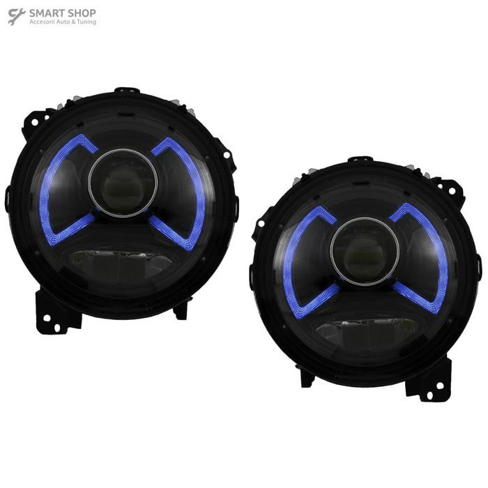 Faruri LED compatibile cu Jeep Wrangler IV JL/JLU (2018-up)