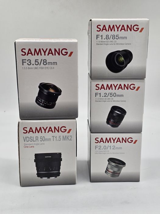 Obiectiv Samyang 8mm , 12mm  , 50 mm , 85 mm