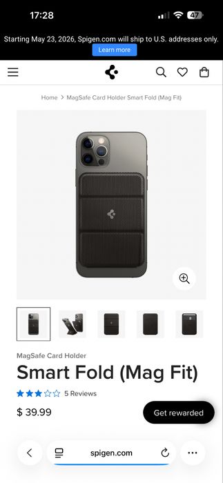 Spigen Smart Fold (MagFit) Magnetic Wallet Card Holder