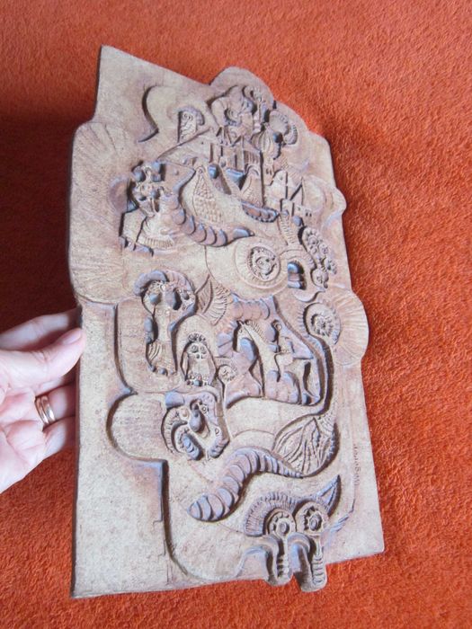 cadou rar Wegerer originala Buchtal Germania 1960 ceramica semnata