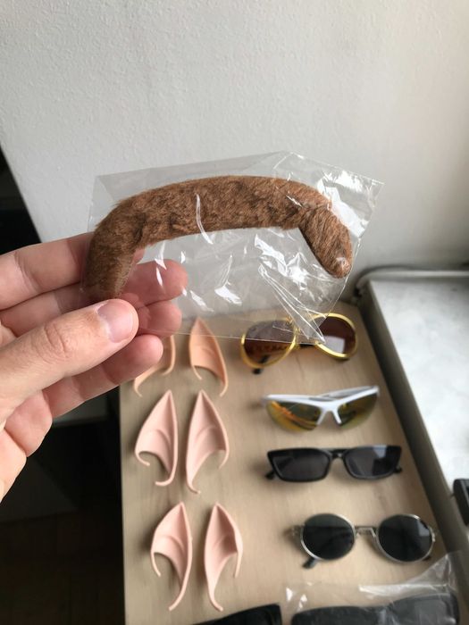 Recuzită Halloween Ochelari Urechi de elf LOTR Pistol fals Mustață