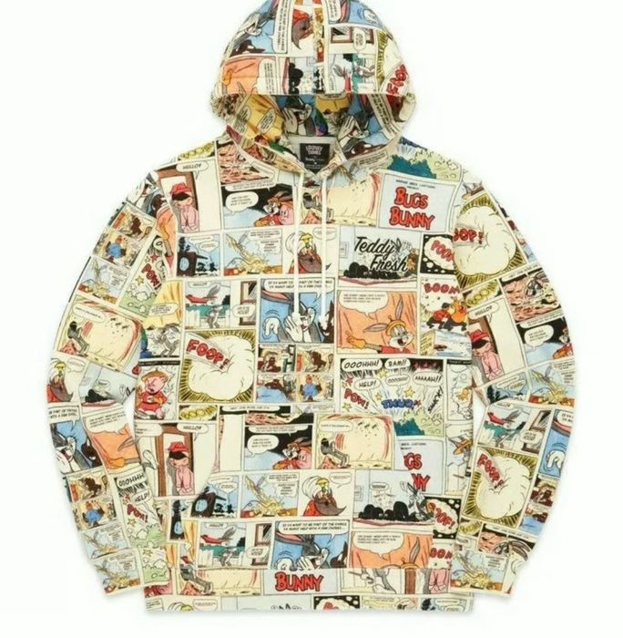 Teddy Fresh x Looney Tunes комикс суичър Comic hoodie размер М