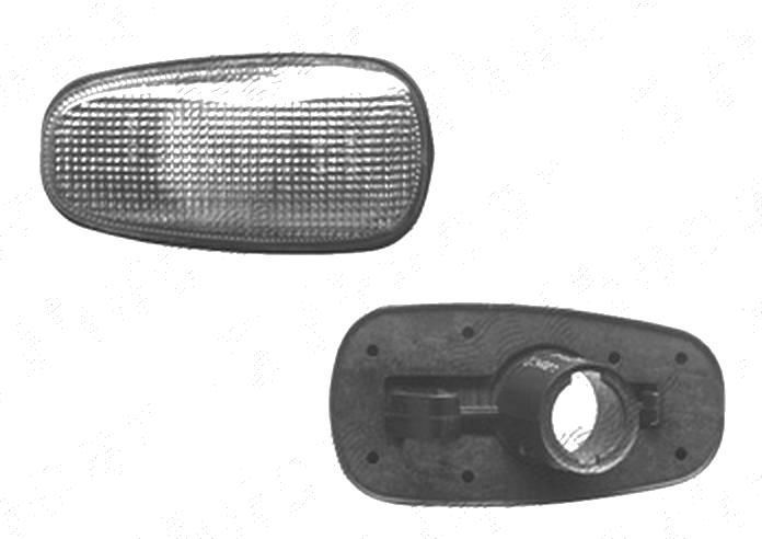 Semnalizare laterala Opel Astra G 01.1909, Frontera B 2003, Speedster 07.2005, Zafira 01.1905; tuning, fata, stanga = dreapta, fara soclu bec, fumuriu, carcasa neagra, bec WY5W, 1713011, 1713400, 9120467,